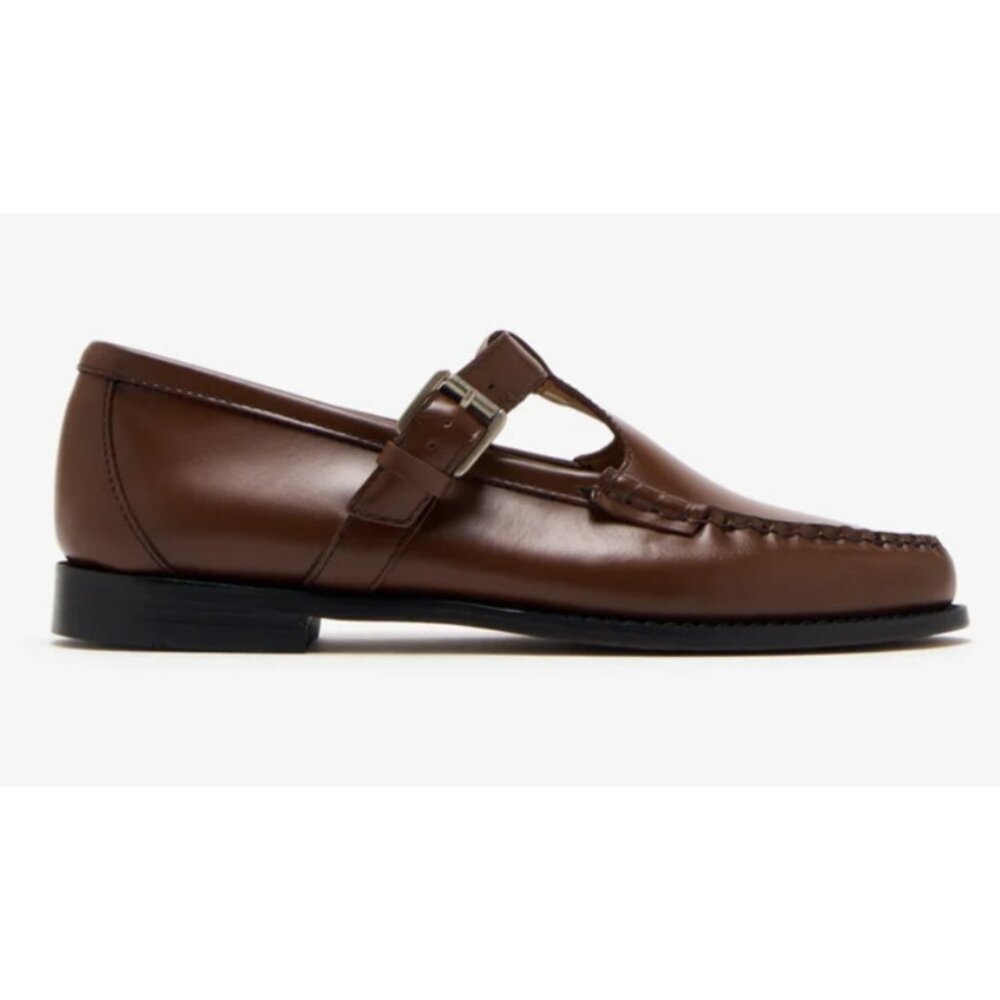G.H Bass Weejuns Mary Jane Brown Leather Loafers Women's Size 9 New
